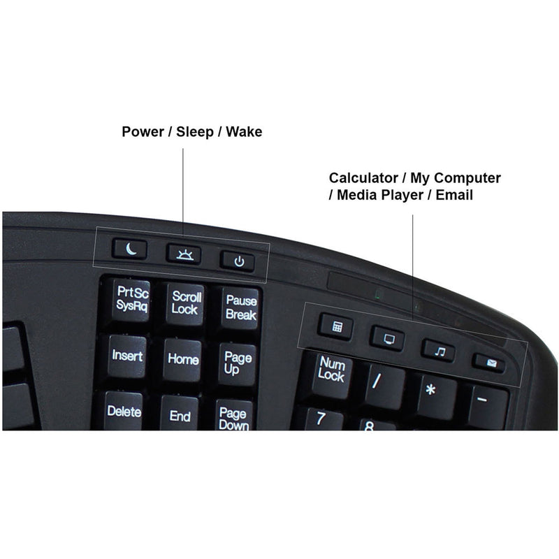 Adesso TruForm 450 Ergonomic USB Touchpad Keyboard