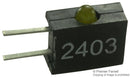 DIALIGHT 555-2403F Circuit Board Indicator, Yellow, 1 LEDs, Through Hole, 2mm, 4.7 mA, 2.1 mcd