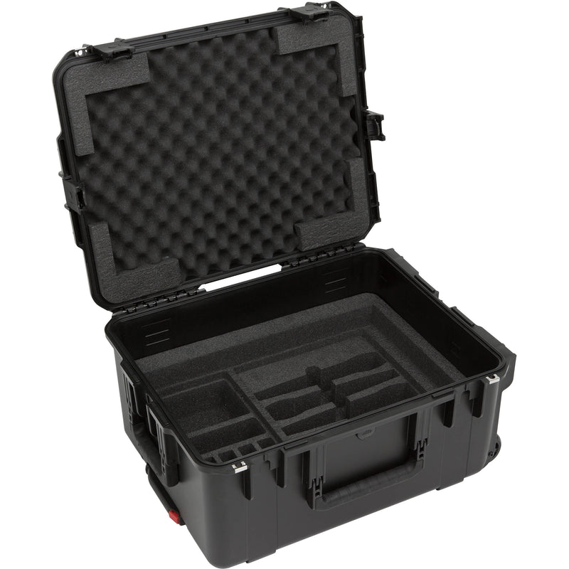 SKB iSeries Injection Molded for 4-Wireless with 2U Fly Rack with Wheels (Black)