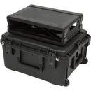 SKB iSeries Injection Molded for 4-Wireless with 2U Fly Rack with Wheels (Black)