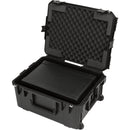 SKB iSeries Injection Molded for 4-Wireless with 2U Fly Rack with Wheels (Black)