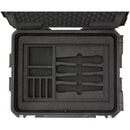 SKB iSeries Injection Molded for 4-Wireless with 2U Fly Rack with Wheels (Black)
