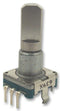 ALPS EC11E15244C0 Incremental Rotary Encoder, Metal Shaft, With Pushbutton, 11mm, Vertical, 30 Detents, 15 Pulses
