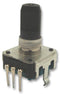 ALPS EC12E2424407 Incremental Rotary Encoder, Insulated Shaft, Push Switch, 12mm, Vertical, 24 Detents, 24 Pulses