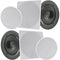 Pyle Pro 10" In-Wall/In-Ceiling 300W Stereo Speakers (Pair, White)