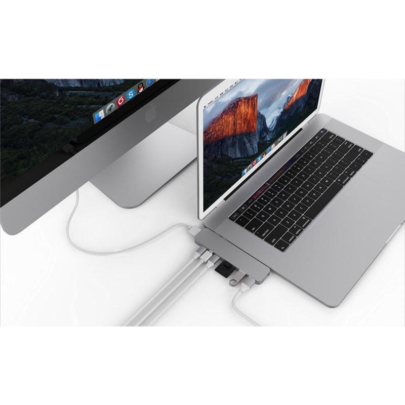 HYPER HyperDrive PRO 8-in-2 USB-C Hub for MacBook Pro Laptops (Silver)