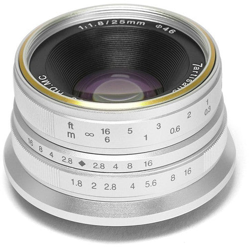 7artisans Photoelectric 25mm f/1.8 Lens for Fujifilm X-Mount Cameras (Silver)