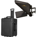 ikan 17" High Bright Beam Splitter Teleprompter with Hard Case Travel Kit