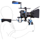 YELANGU Shooting Bracket for DSLR & Video Cameras (Blue)