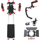 YELANGU Shooting Bracket for DSLR & Video Cameras (Red)