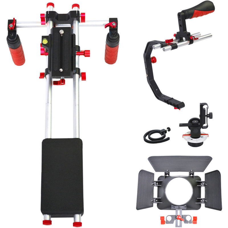 YELANGU Shooting Bracket for DSLR & Video Cameras (Red)
