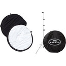 Savage Black/White Collapsible 6 x 7' Backdrop with 8' Stand