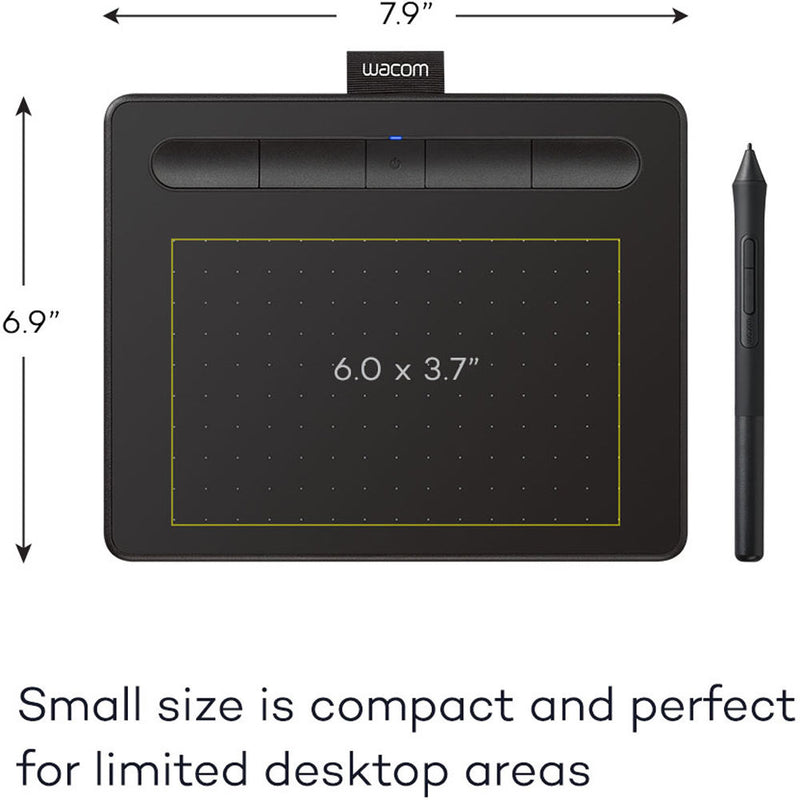 Wacom Intuos Bluetooth Creative Pen Tablet (Small, Black)