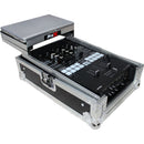 ProX XS-DJMS9LT Flight Case with Sliding Laptop Shelf for Pioneer DJM-S9 Mixer (Silver on Black)