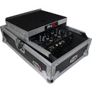 ProX XS-DJMS9LT Flight Case with Sliding Laptop Shelf for Pioneer DJM-S9 Mixer (Silver on Black)