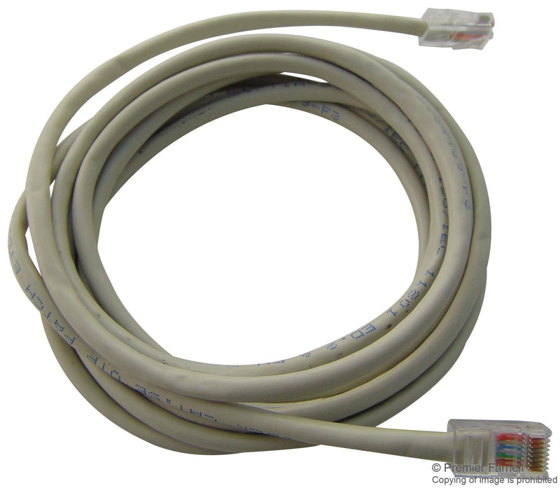 VIDEK 1965-3X Ethernet Cable, Patch Lead, Cat5e, RJ45 Plug to RJ45 Plug, Beige, 3 m