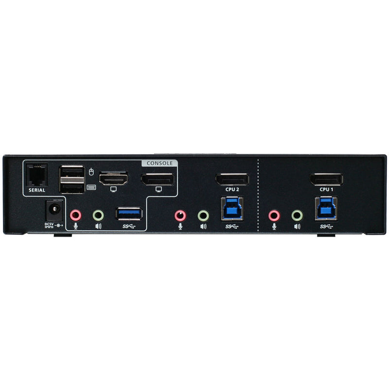 IOGEAR 2-Port 4K DisplayPort KVMP Switch with Dual Video Out & RS-232