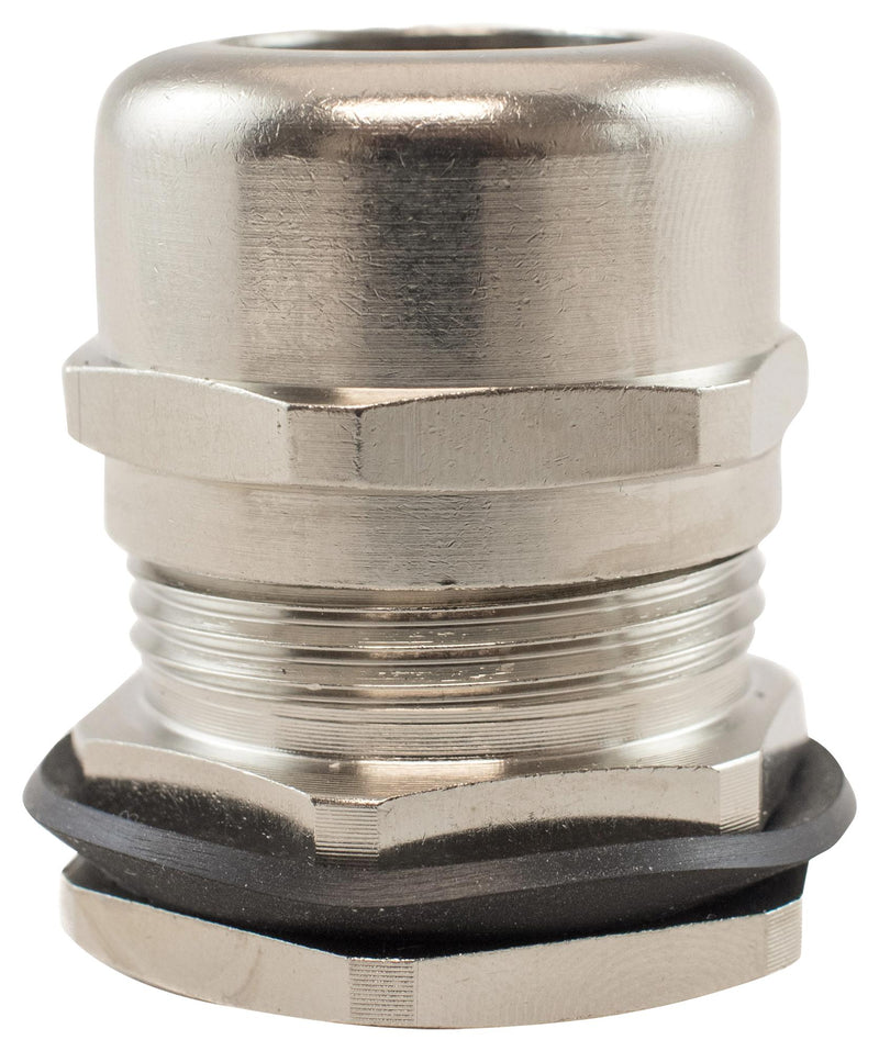 Alpha Wire MNPT1/2 NC080 Cable Gland 1/2&quot; NPT 6 mm 12 Brass Metallic - Nickel Finish
