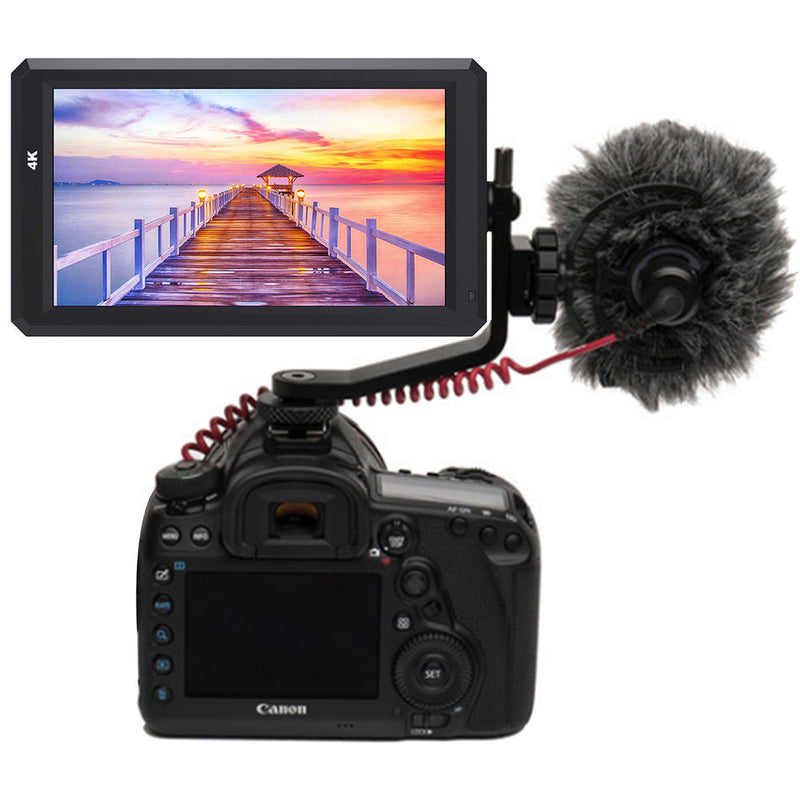 FeelWorld 5.7" IPS 4K HDMI On-Camera Monitor with Tilt Arm