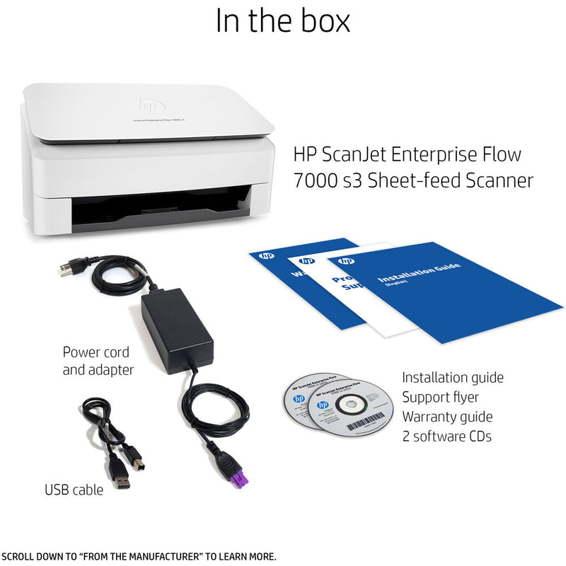 HP Scanjet Enterprise Flow 7000 s3 Sheet-Feed Scanner