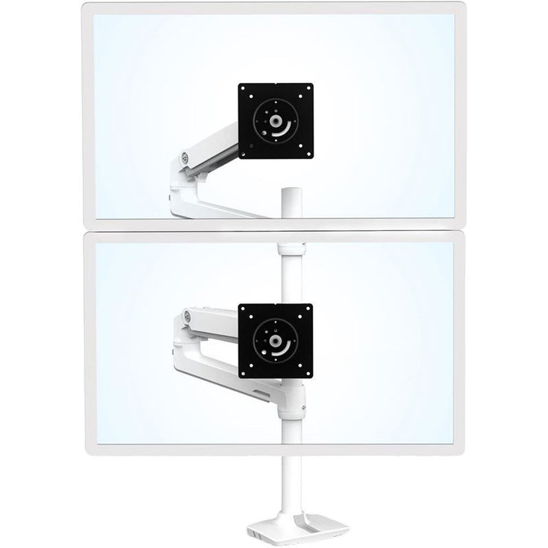 Ergotron LX Dual Desk Mount Stacking Arm for Displays up to 40" (White)