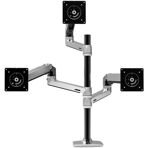 Ergotron LX Dual Desk Mount Stacking Arm for Displays up to 40" (White)