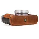 MegaGear Ever Ready Leather Half Case and Strap for Fujifilm X100F (Brown)