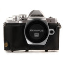 MegaGear Ever Ready Leather Camera Case for Olympus OM-D E-M10 Mark III with 14-42mm Lens (Black)