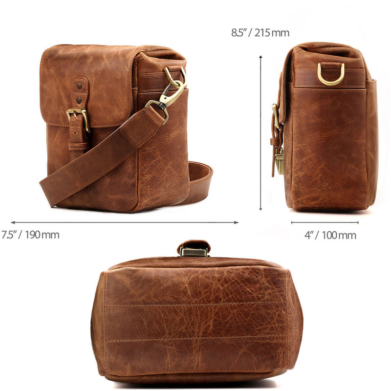 MegaGear Leather Camera Messenger Bag (Brown)