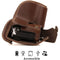 MegaGear Ever Ready Leather Camera Case for Olympus OM-D E-M10 Mark III with 14-42mm Lens (Dark Brown)
