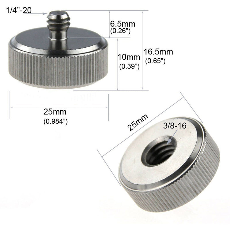 CAMVATE 1/4"-20 Male to 3/8"-16 Female Adapter