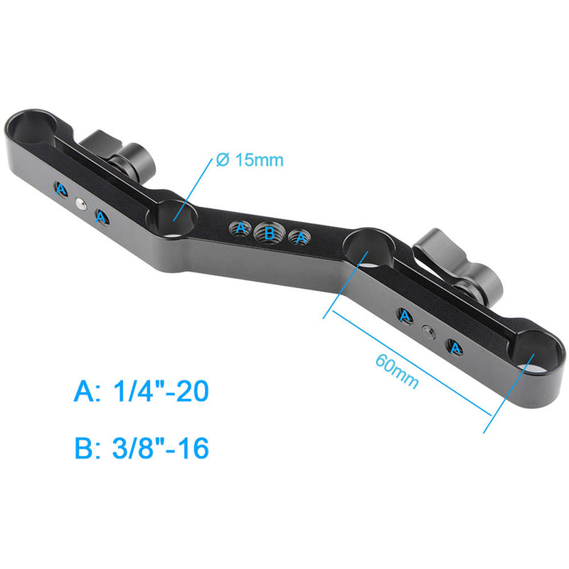 CAMVATE Z Offset Bracket for 15mm Rods (Black Knobs)