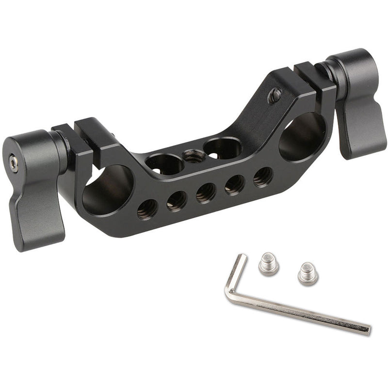 CAMVATE 15mm Rod Clamp for DSLR Cage Baseplate (Black Knob)