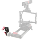 CAMVATE 15mm Rod Clamp with ARRI Rosette Mount (Red Thumbscrew)