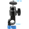 CAMVATE 15mm Rod Clamp with Mini Ball Head (Blue Lever)