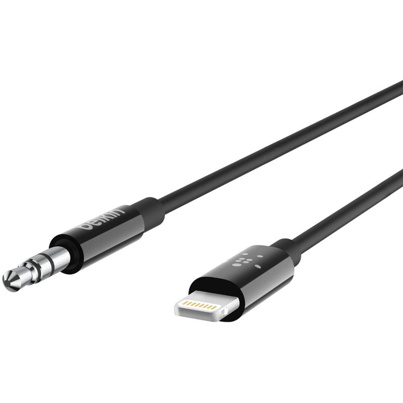 Belkin 3.5mm Audio to Lightning Cable (3', Black)