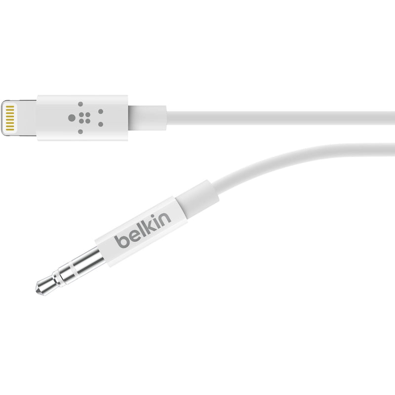 Belkin 3.5mm Audio to Lightning Cable (3', White)