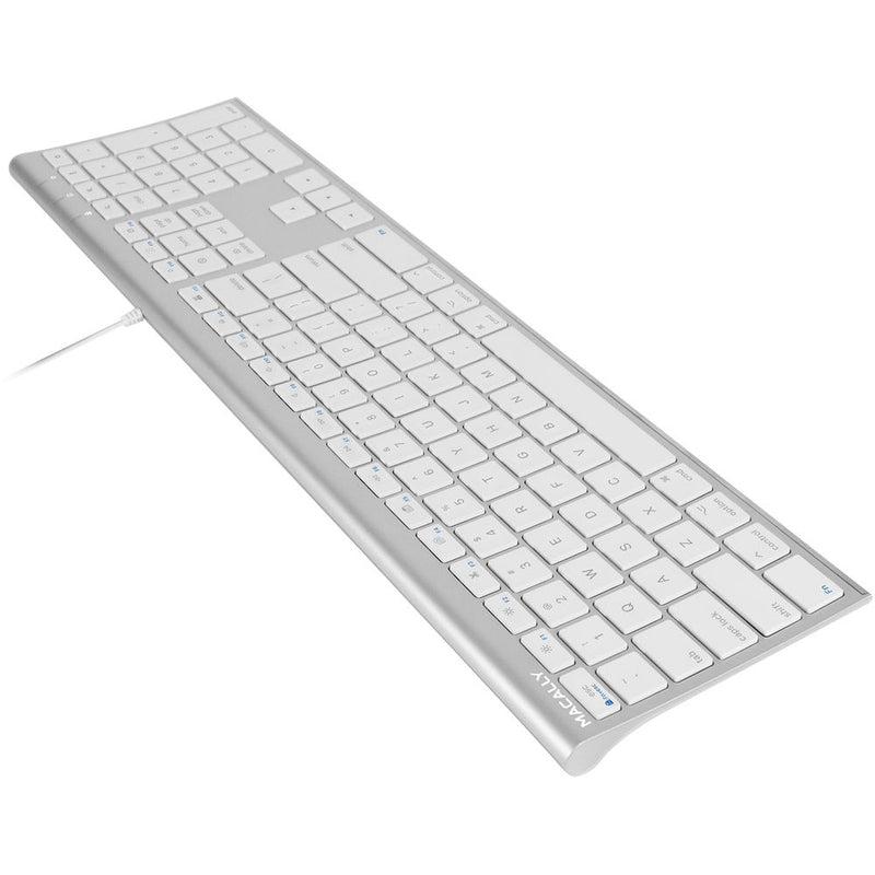 Macally Ultra Slim USB Wired Keyboard (Aluminum)