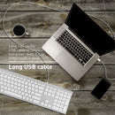 Macally Ultra Slim USB Wired Keyboard (Aluminum)