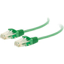 C2G RJ45 Male to RJ45 Male Slim Cat 6 Patch Cable (10', Green)