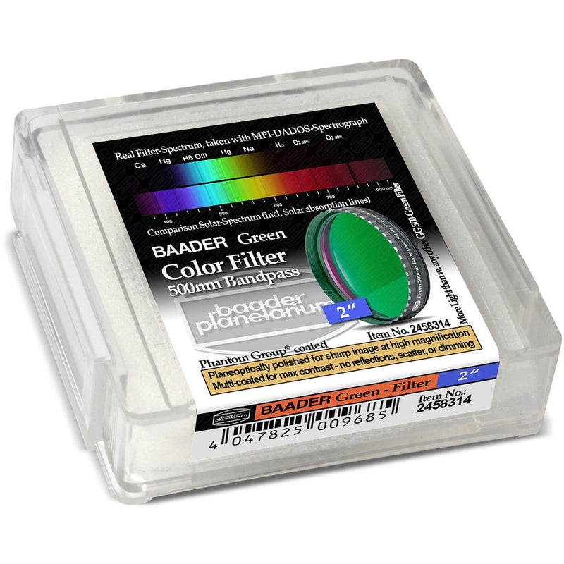 ALPINE ASTRONOMICAL Green 500nm Bandpass Filter (2")