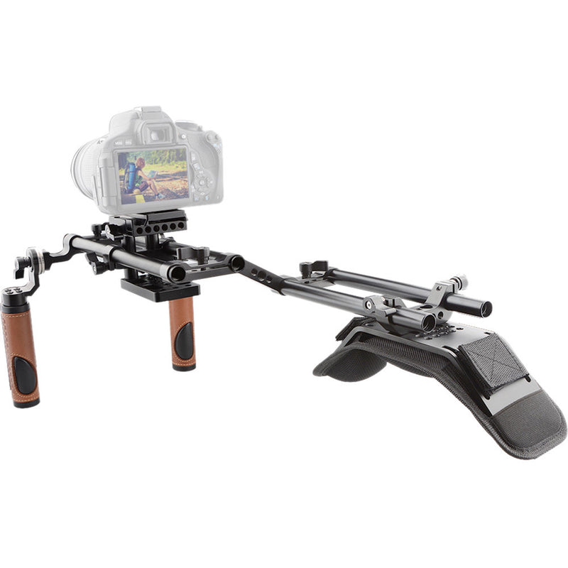 CAMVATE DSLR Shoulder Mount Rig Dual Handgrip Support Kit