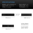 AC Infinity Heavy-Duty Rack Drawer With Aluminium Faceplate (2U)