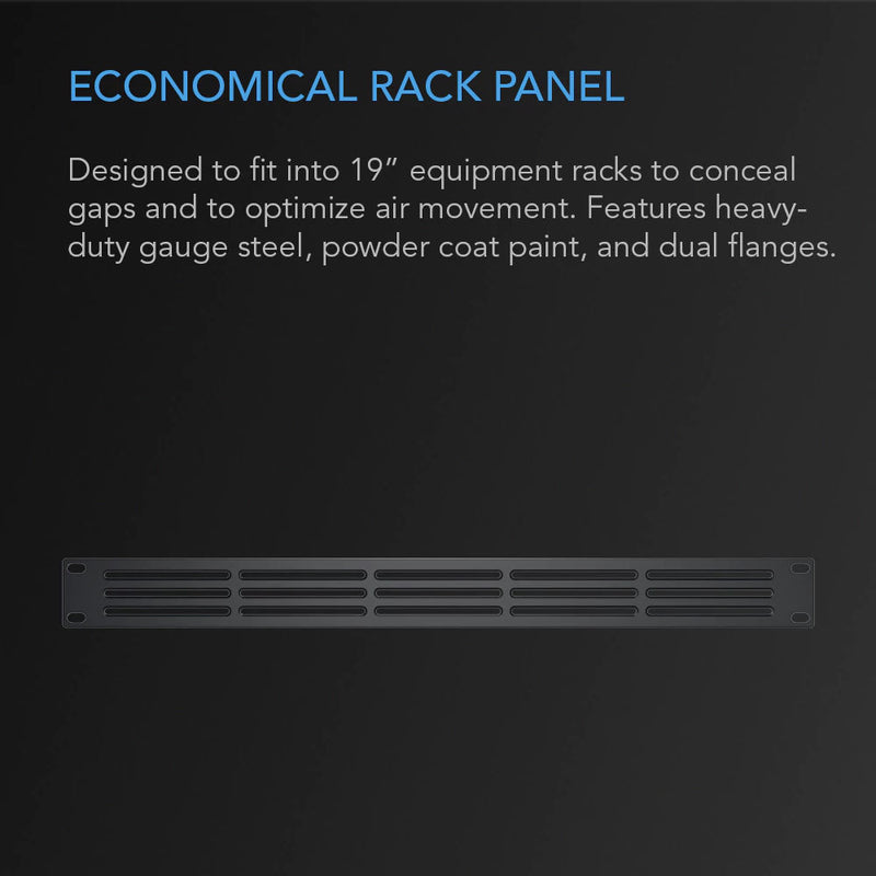 AC Infinity Heavy-Duty Steel Rack Panel Vented (1U)