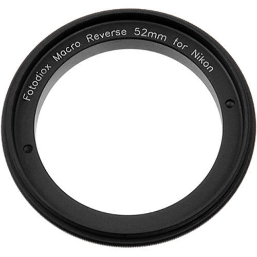 FotodioX 52mm Reverse Mount Macro Adapter Ring for Nikon F-Mount Cameras