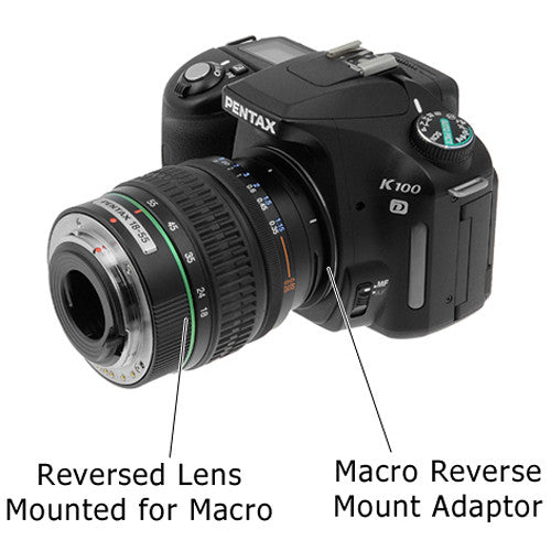 FotodioX 49mm Reverse Mount Macro Adapter Ring for Pentax K-Mount Cameras
