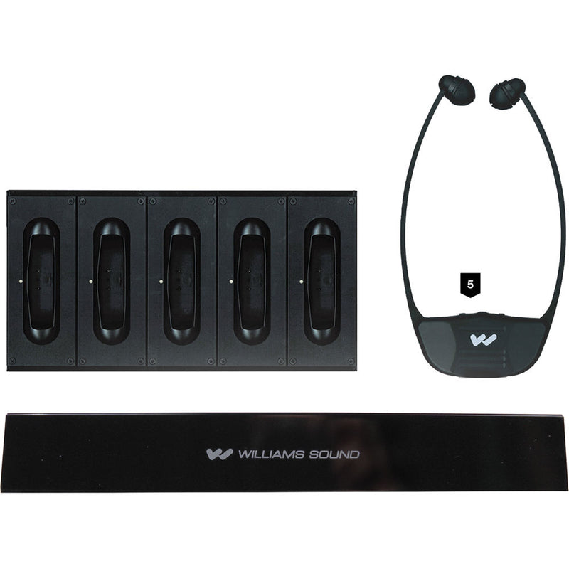 Williams Sound IR SY4 SoundPlus Medium-Area Wireless Infrared System with 5 Stethoset Receivers