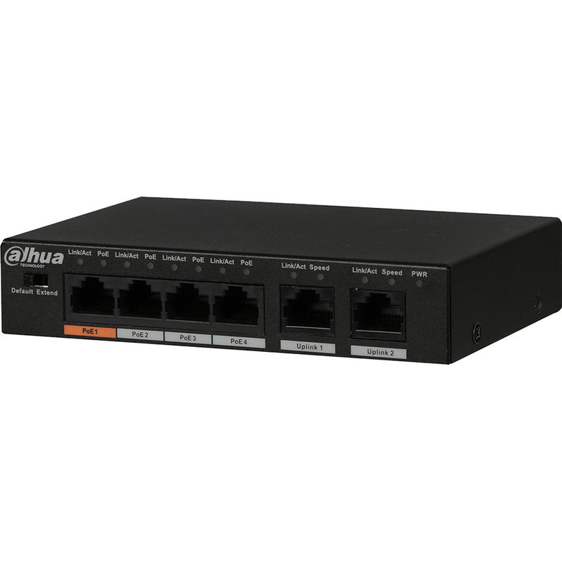 Dahua Technology DH-PFS3006-4ET-60 4-Port Fast Ethernet PoE+ Switch