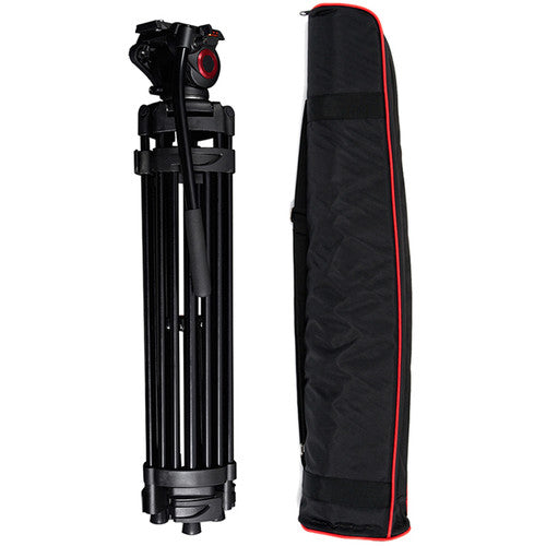 CAME-TV 601A Aluminum Video Tripod with Fluid Head