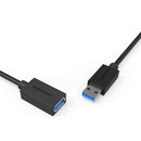 Sabrent USB 3.1 Gen 1 Type-A Male to Type-A Female Extension Cable (6', Black)